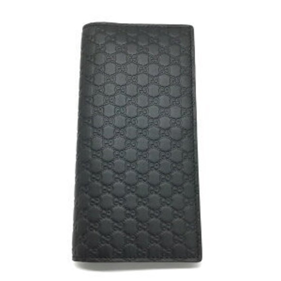 Gucci Shimmer Long Leather s Black GG Bifold Wallet - Picture 1 of 7